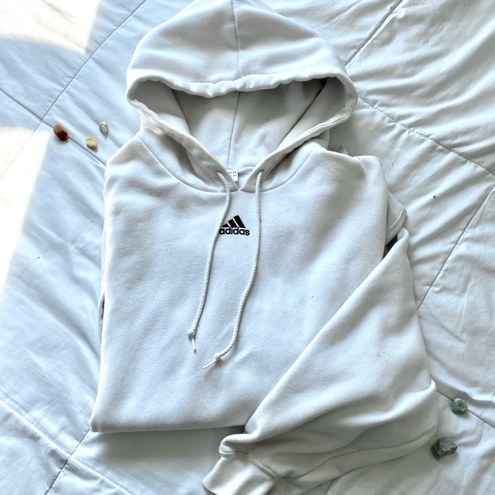 Adidas Oversized White Sweatshirt - XL